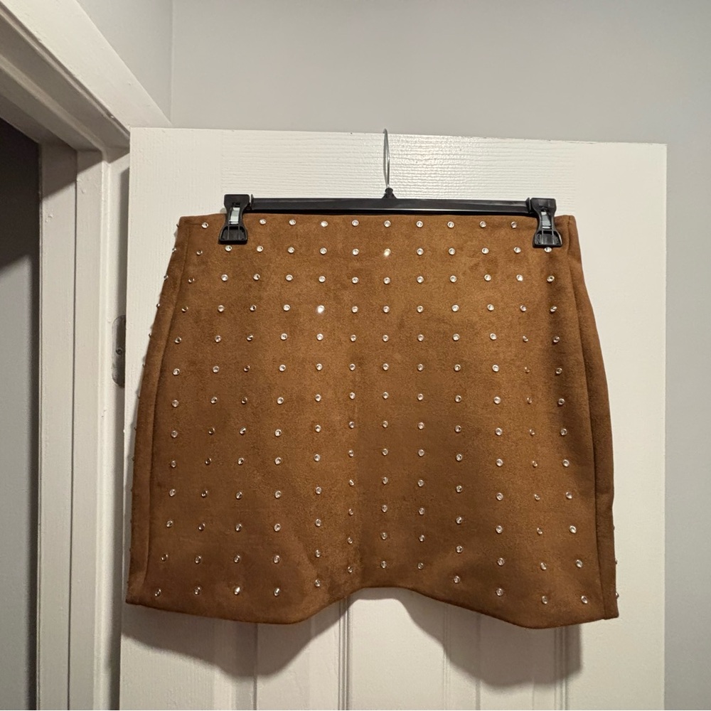 DKNY Embellished Mini Skirt